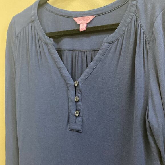 Lilly Pulitzer women’s size medium navy pajama top - Picture 4 of 5